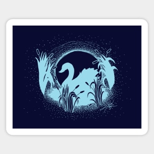 Swimming Underneath the Moonlight T-Shirt Sticker